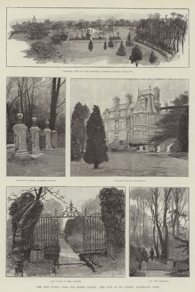 The New Public Park for North London, the Gift of Sir Sydney Waterlow, Baronet by Amedee Forestier